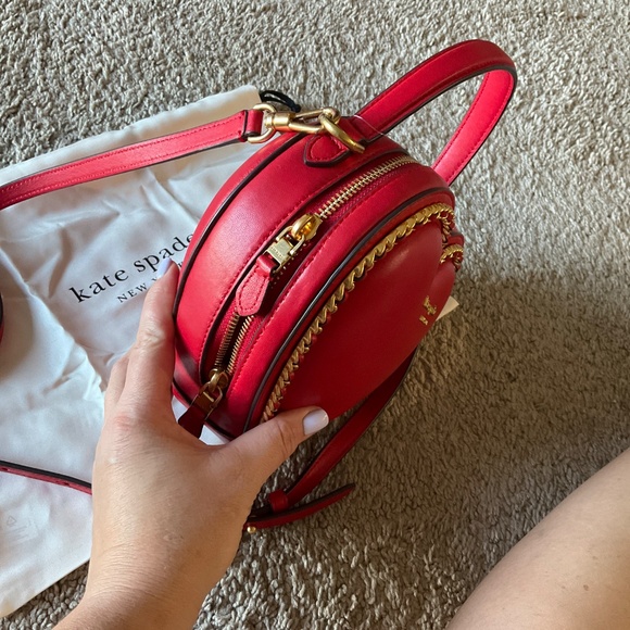 Kate Spade Heart-Shaped Red Mini Bag - Picture 5 of 10